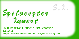 szilveszter kunert business card